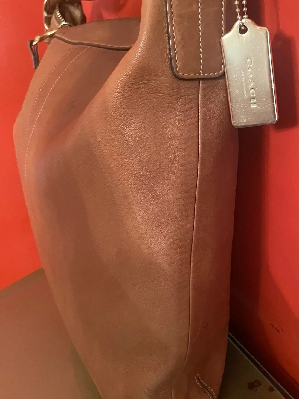 Coach Legacy Slim Duffle Brown Leather Bag